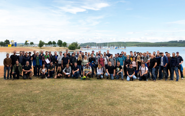 group picture of meteocontrol employees