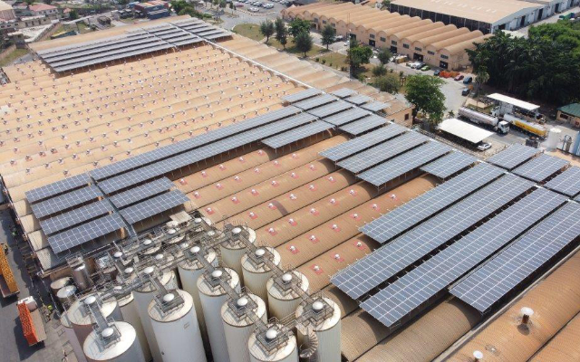 pv roof systems at Guiness Ghana Breweries