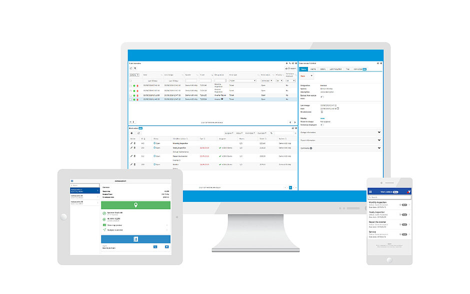 VCOM CMMS vizualisation on different devices