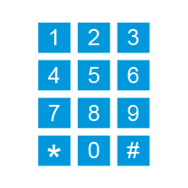 blue icon key pad